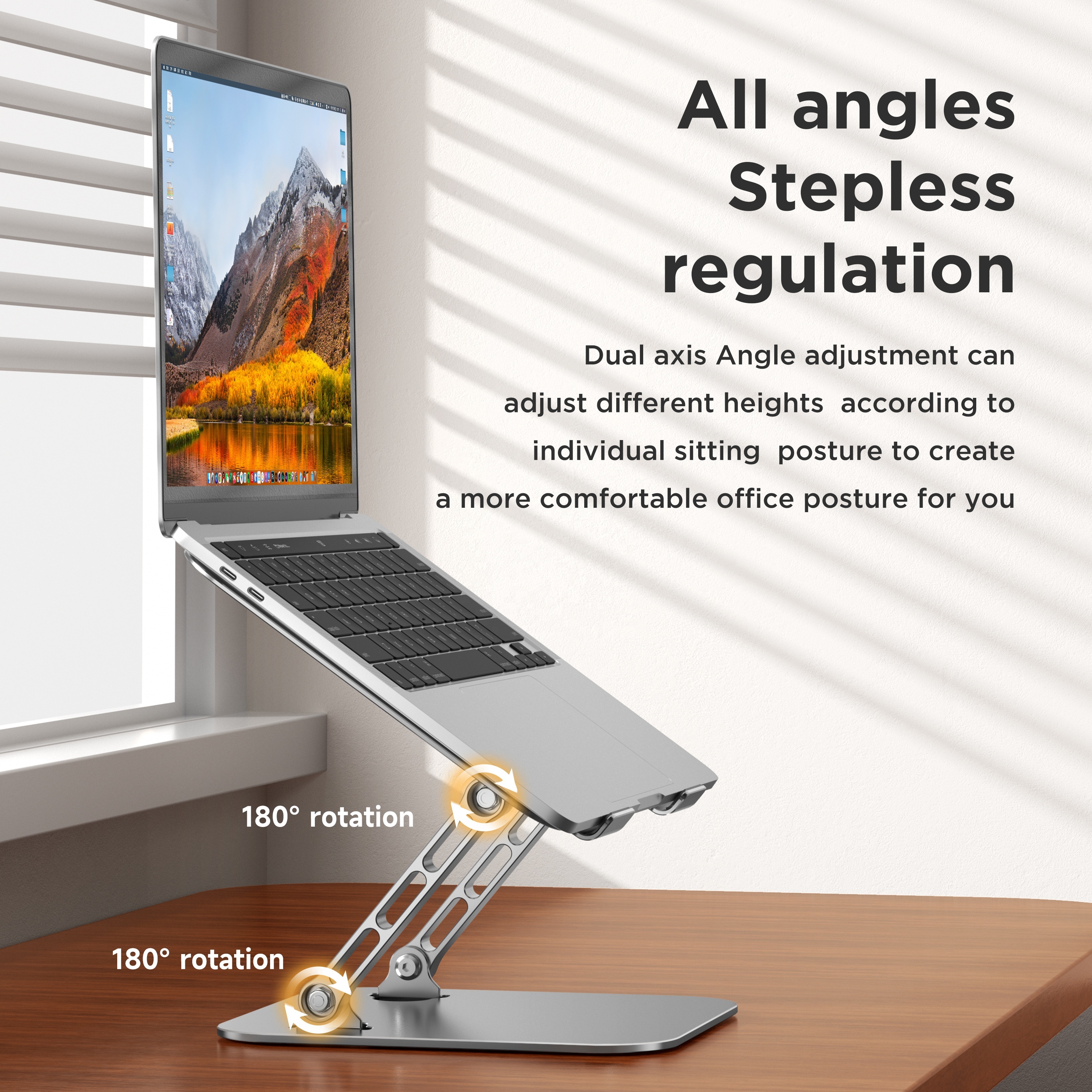 Laptop Stand Foldable Aluminum Alloy Portable Notebook 10-17Inch 3