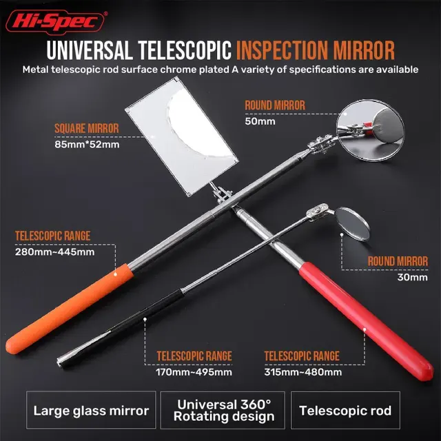 Telescopic Rotating Inspection Mirror 3