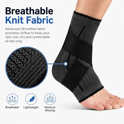 Adjustable Knit Ankle Support Sleeve