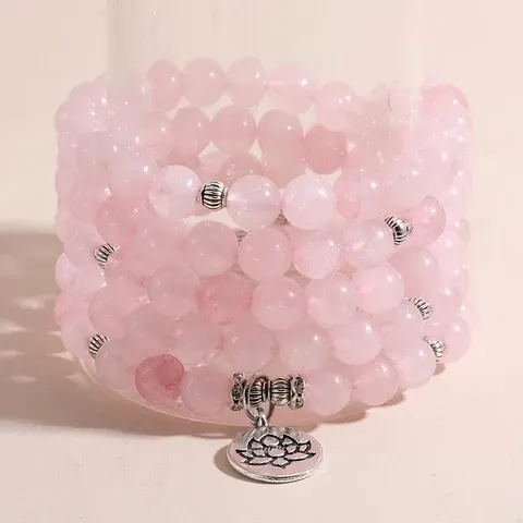 Rose Quartz Mala Necklace