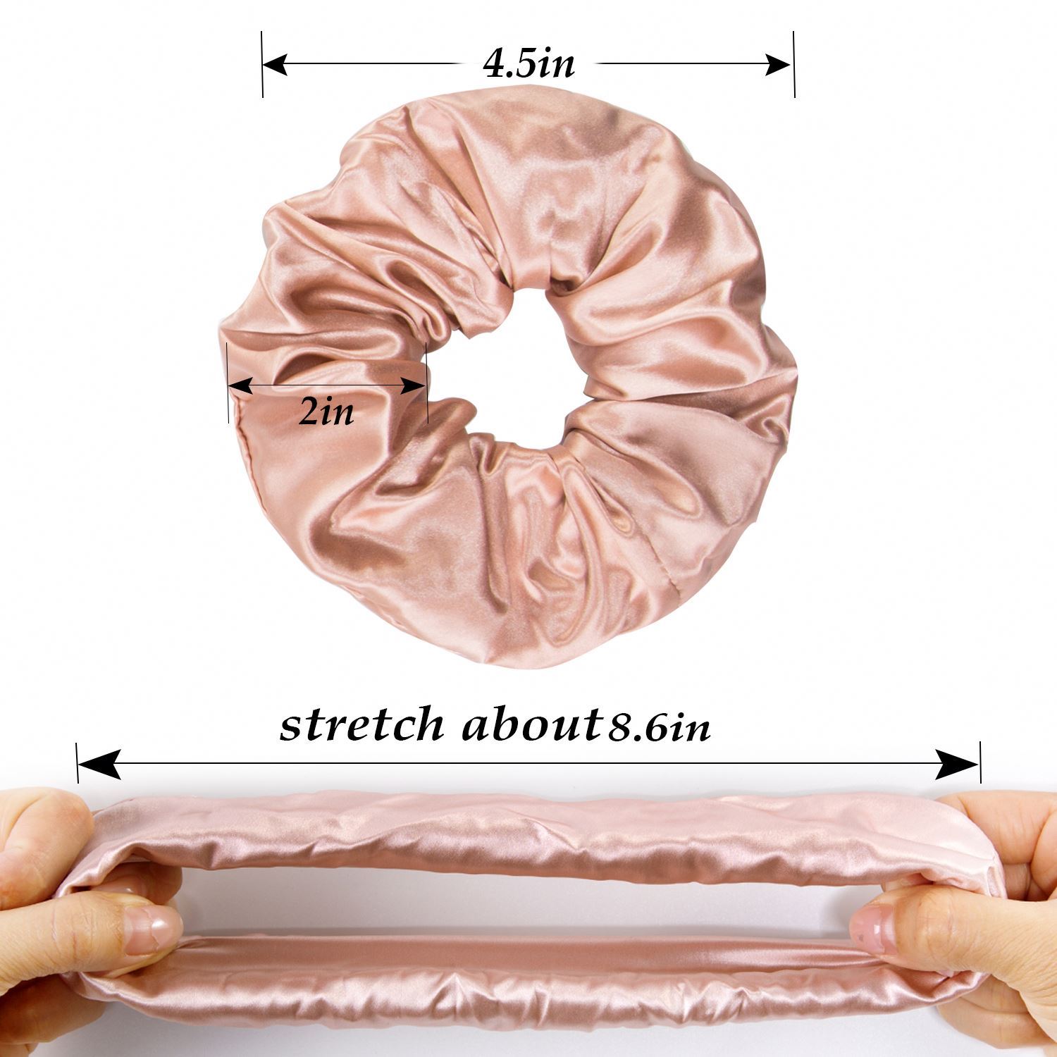 Korean Silk Bow Satin Scrunchies 2