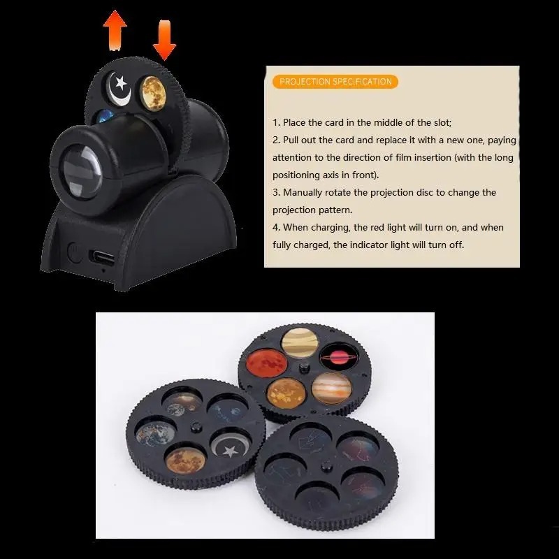 USB Moon Projection Lamp with Starry Sky 3