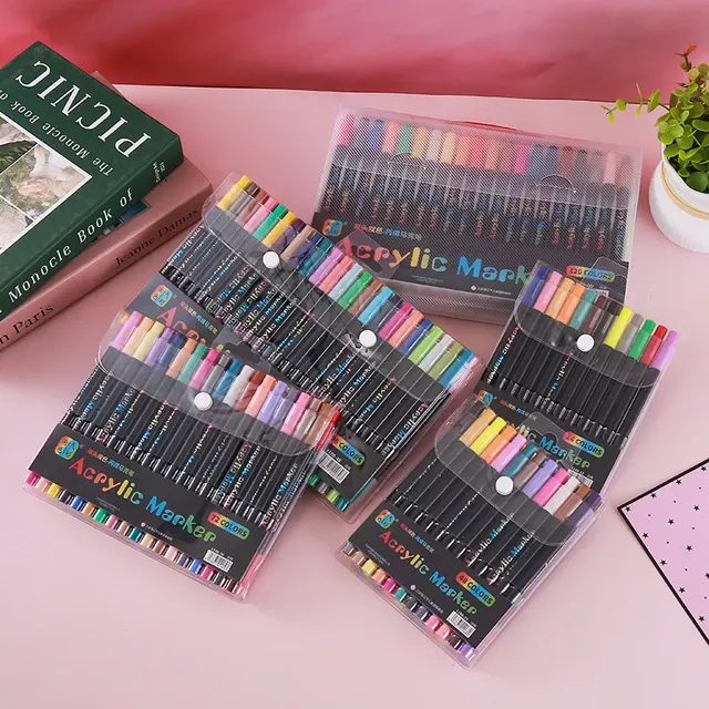 Dual-Tip Acrylic Paint Marker Set, 24 Colors 4