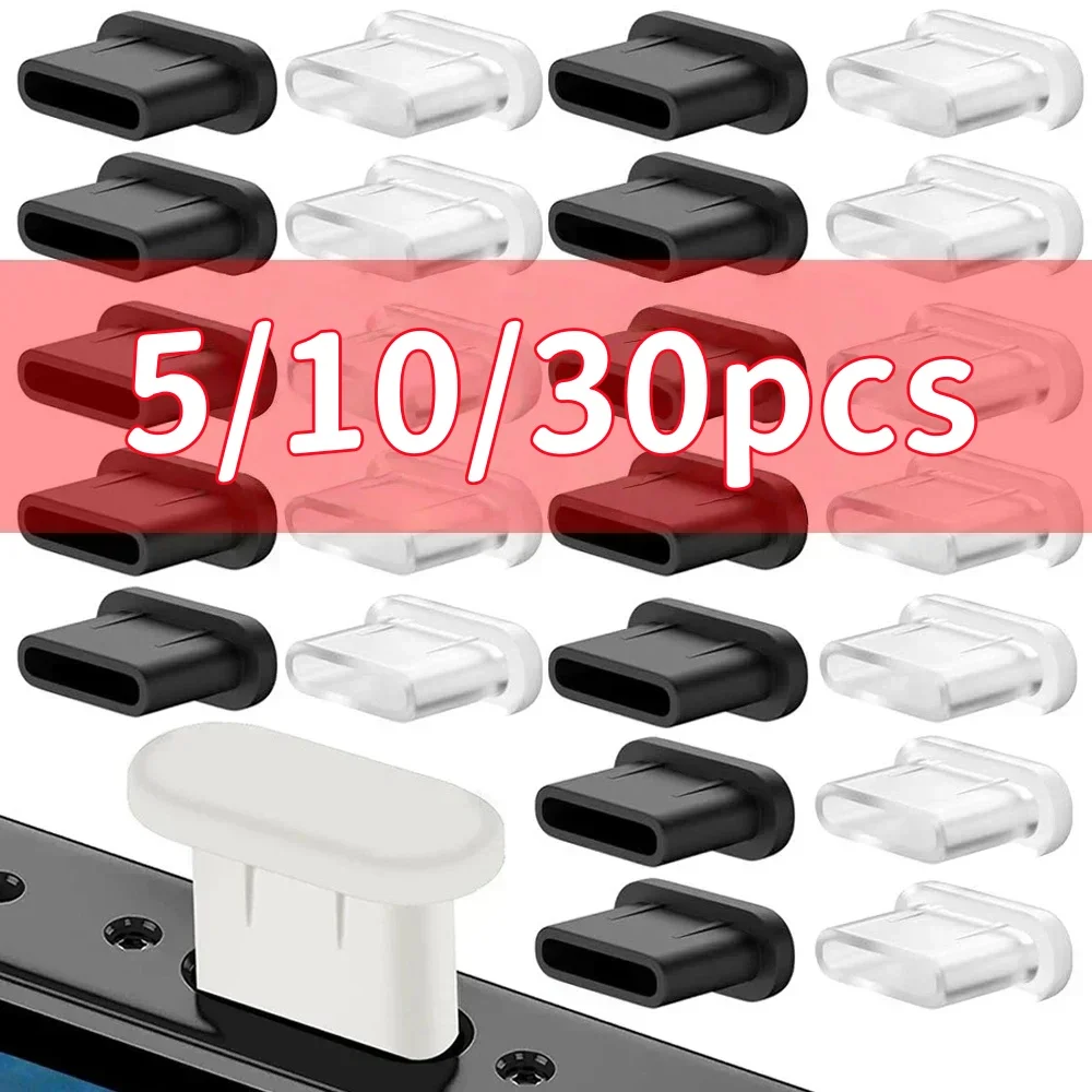 Silikon-Staubschutzkappen für USB-C, 6 Stück