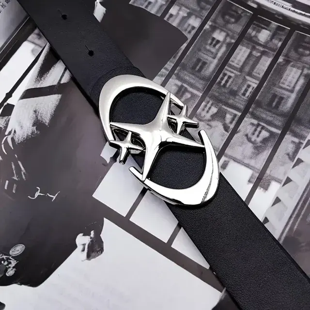 Unisex Belt with Oval Metal Buckle 3
