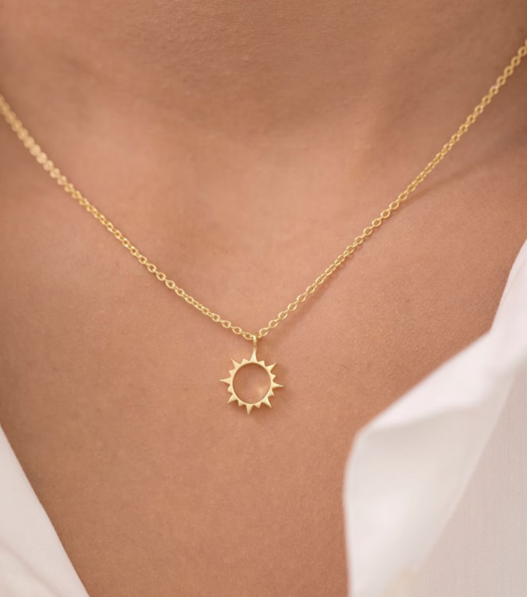 316L Stainless Steel Sun Pendant Necklace 2
