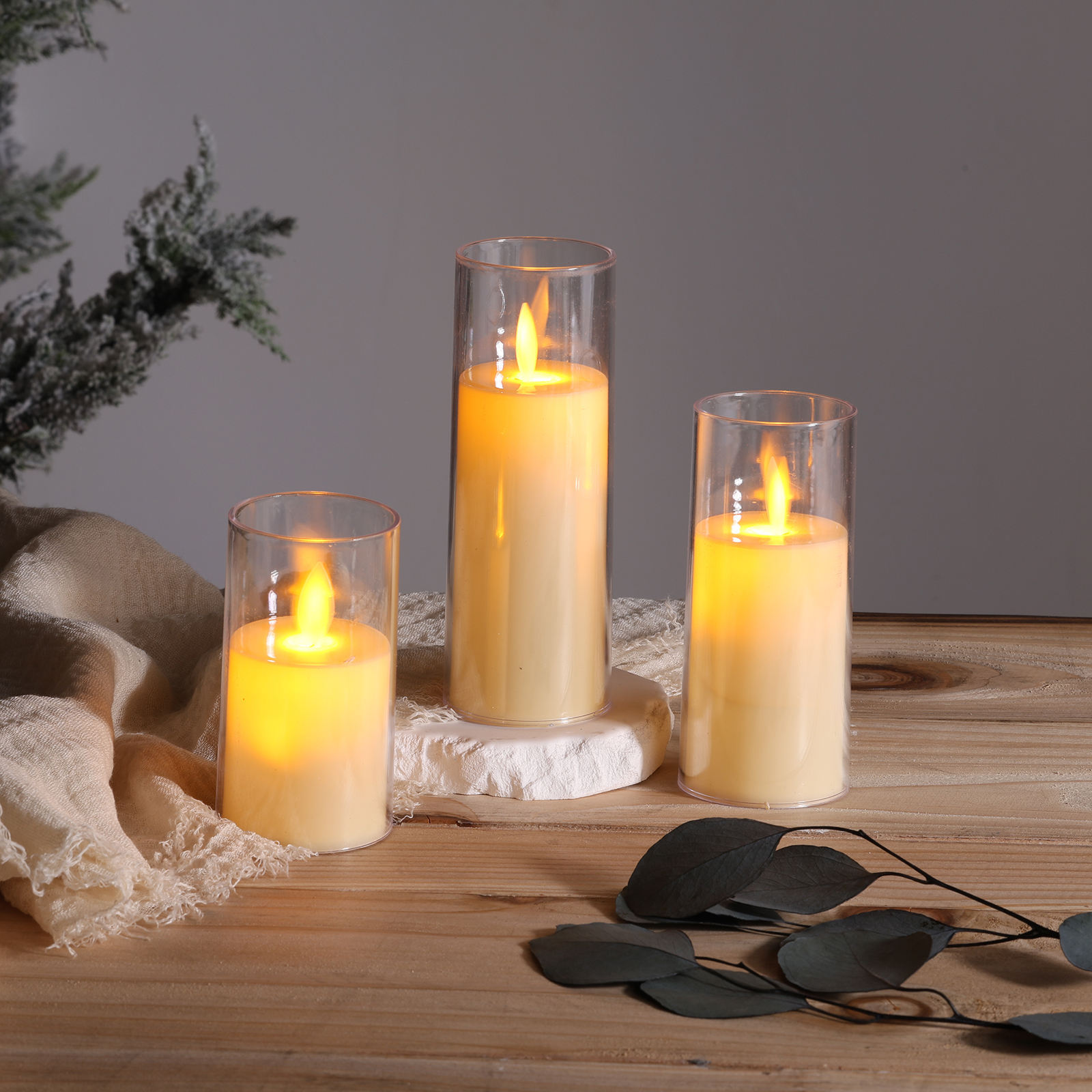Mermei's Battery Operated Moving Flame Candle Cup LED