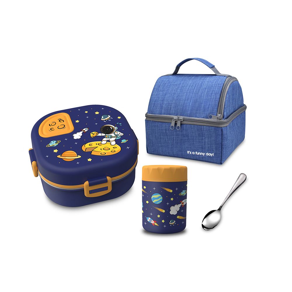304 Stainless Steel 418ml Lunch Box With 3