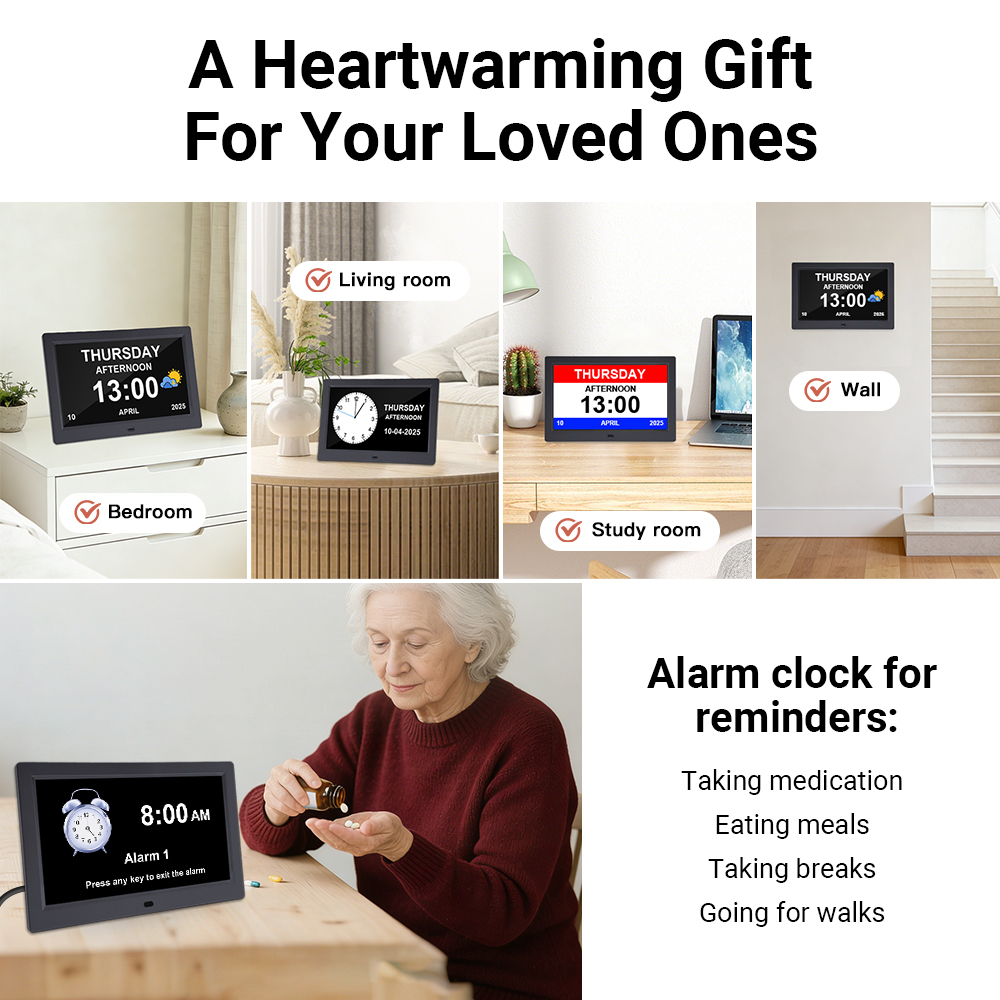 Digital Picture Frame with Alarm Clock 3