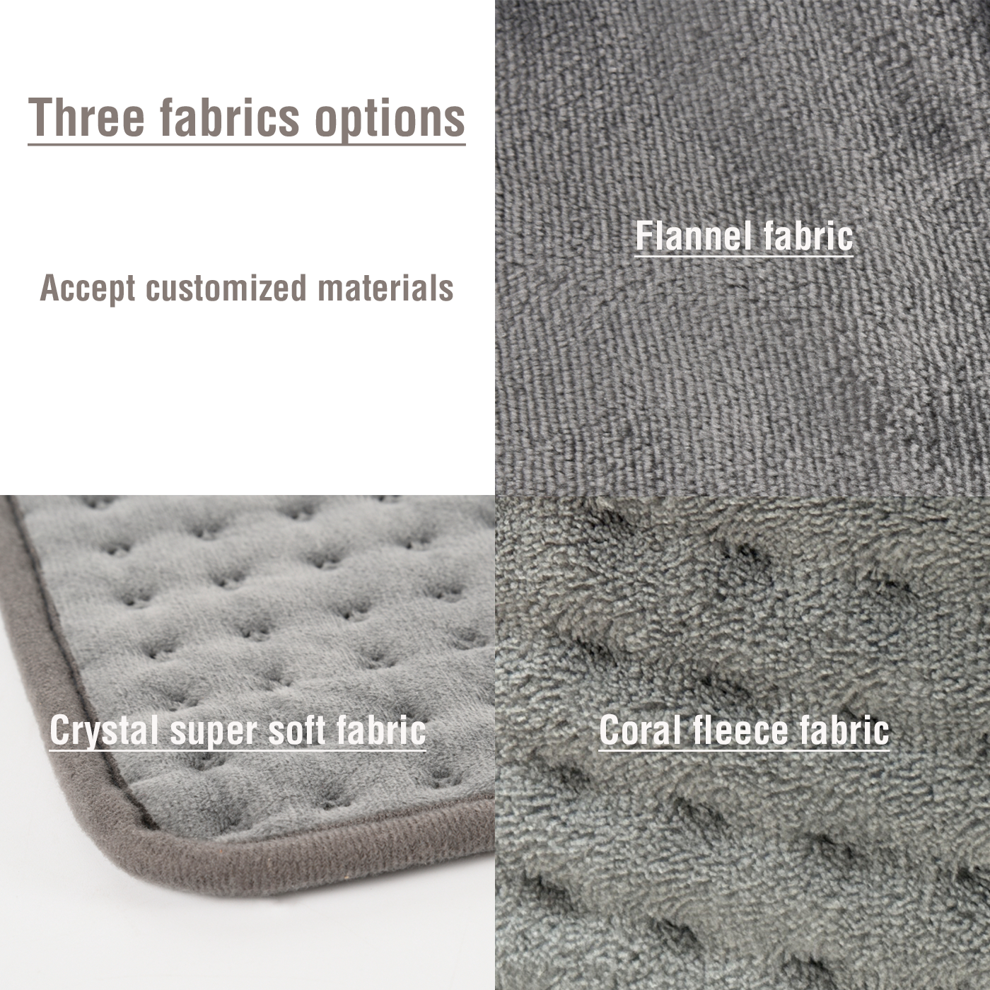 Washable Velvet Heating Pad with 6 Settings 3