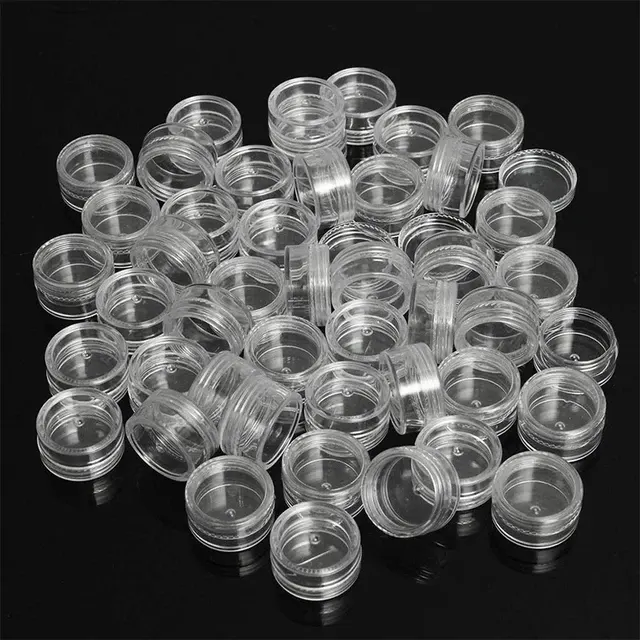 Clear Mini Cream Jars 5 g, 50 Pieces 1