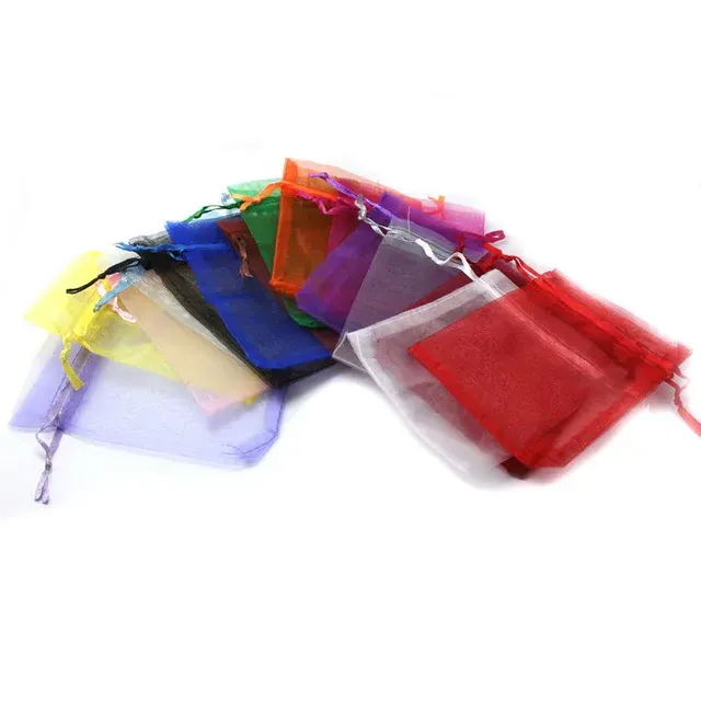 10 Organza Jewelry Pouches with Drawstring 3