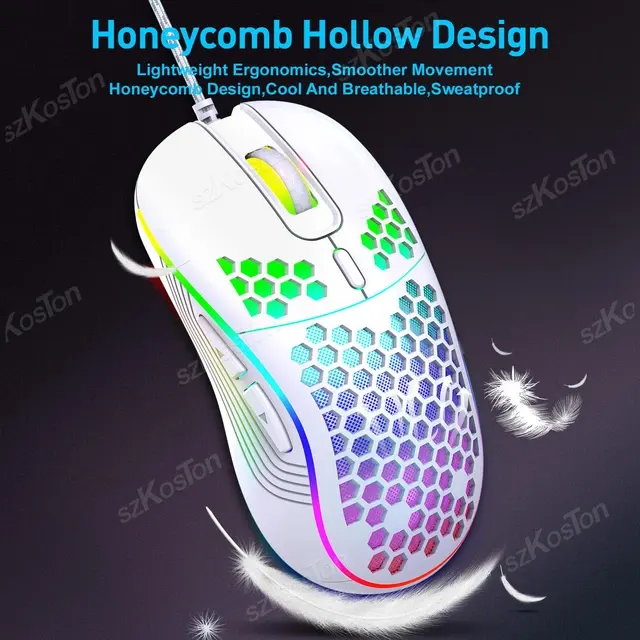 Honeycomb Wired RGB Gaming Mouse 2