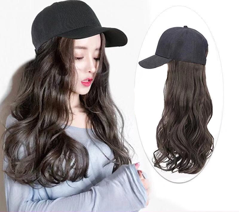 Hat Wig Ladies Long Hair One Big Wave