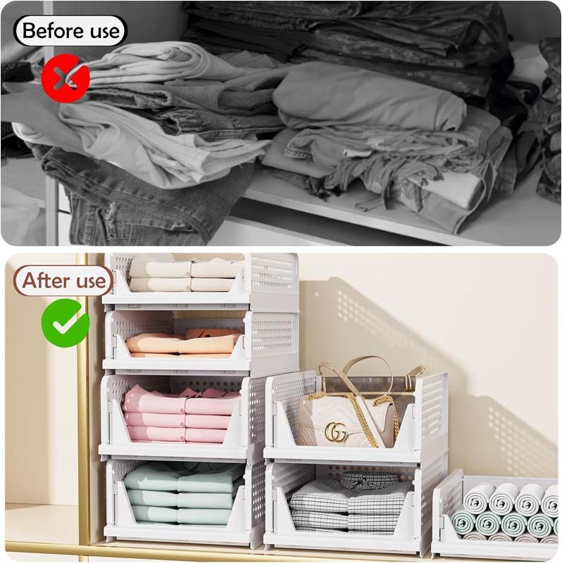 Space-Saving Stackable Closet Drawer Organizer 4