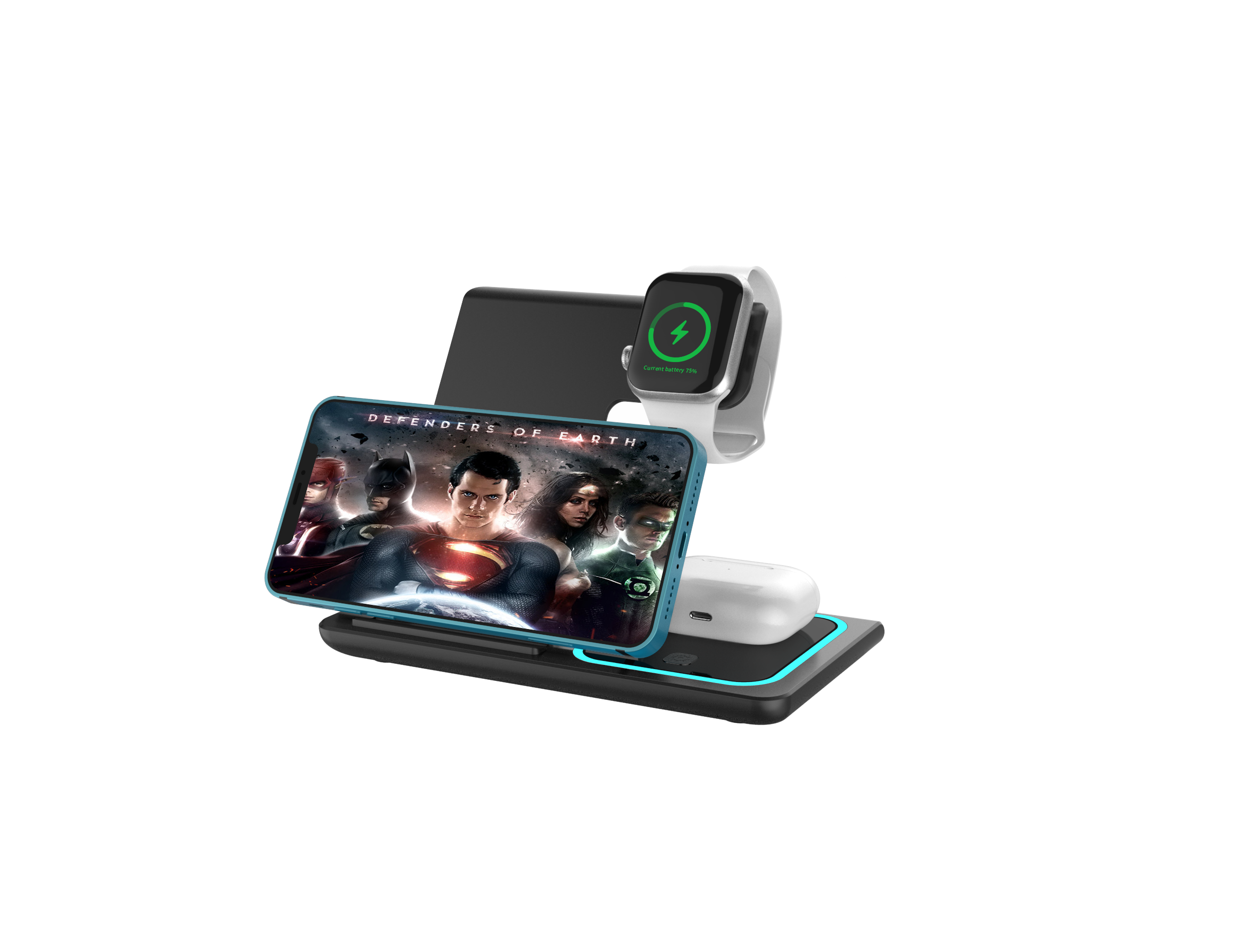 Foldable 3-in-1 Wireless 15W Charging Station 4