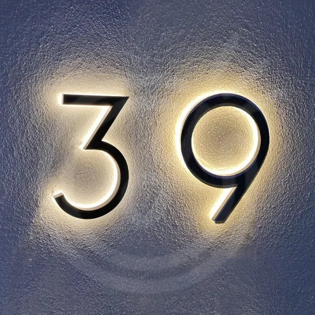 Illuminated House Number 3