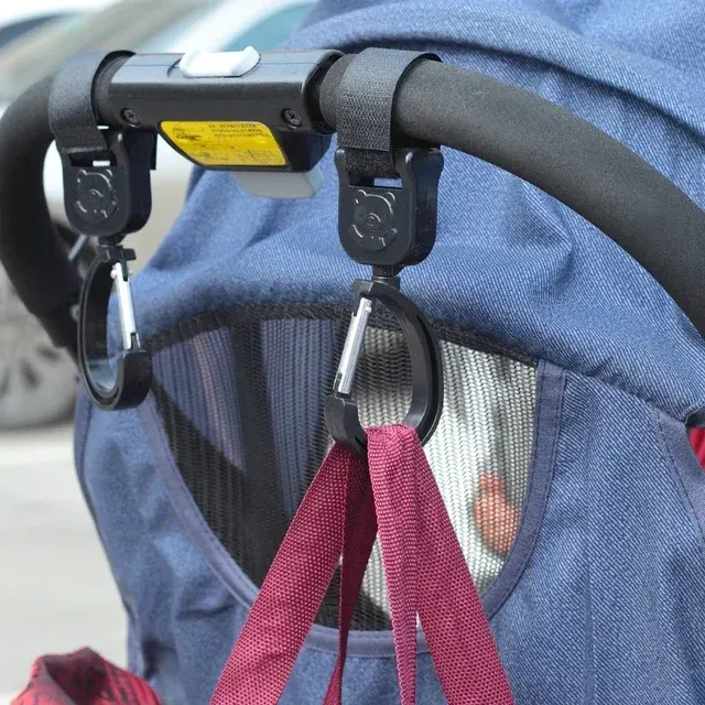 360-Degree Stroller Hook with Organizer Bag 3