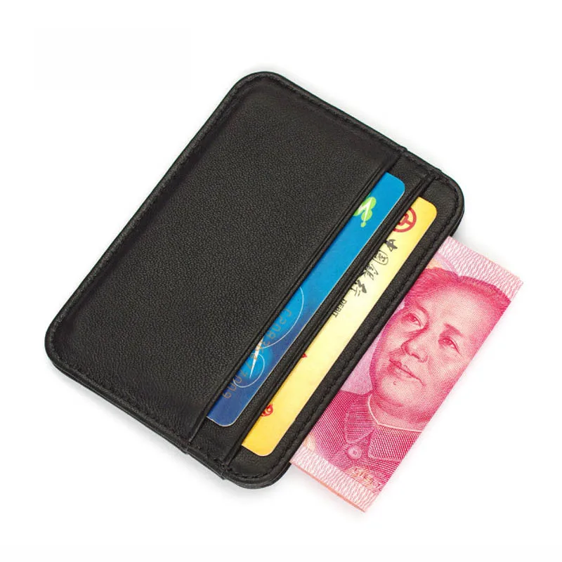 Neue Dünne 100% Schaffell Echtes Leder Männer Brieftasche 3
