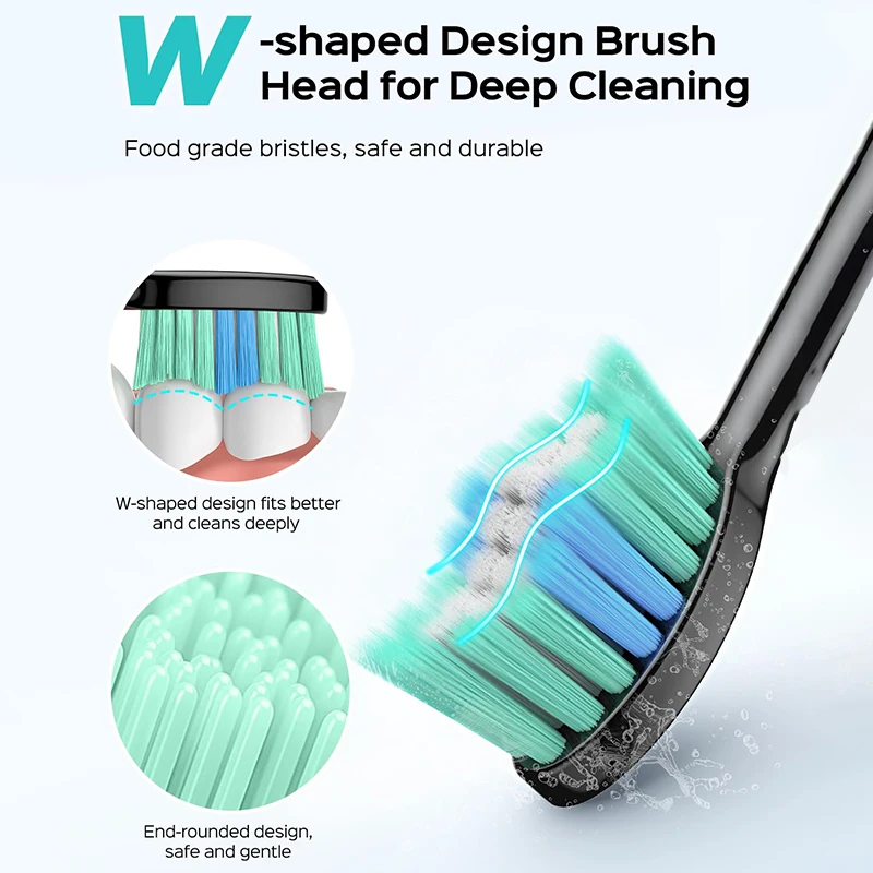 Fairywill Sonic Elektrische Zahnbürste FW-D7 Set USB-Ladegerät Zahnbürstenetui 2