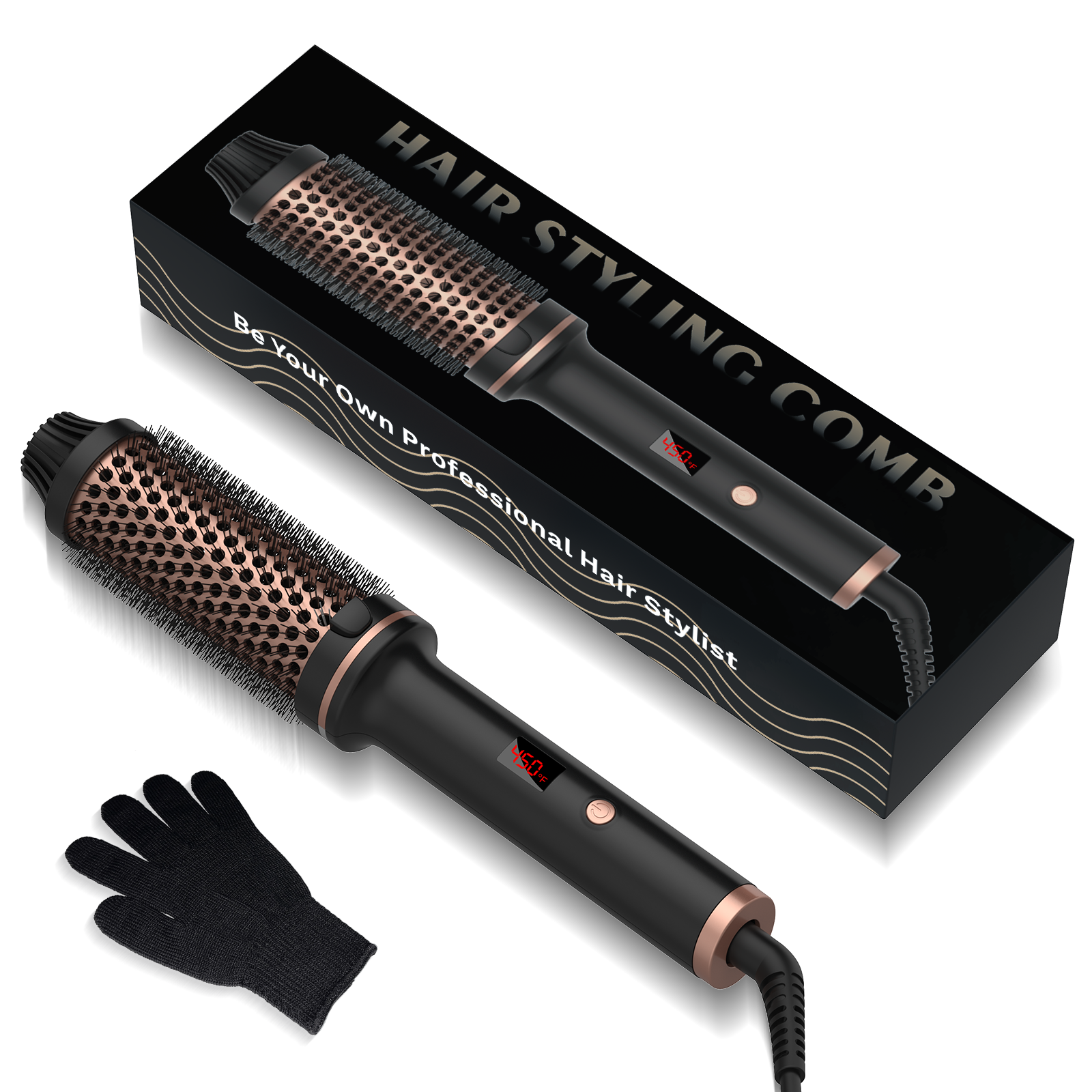 3-in-1 Ionic Hair Straightener with LCD