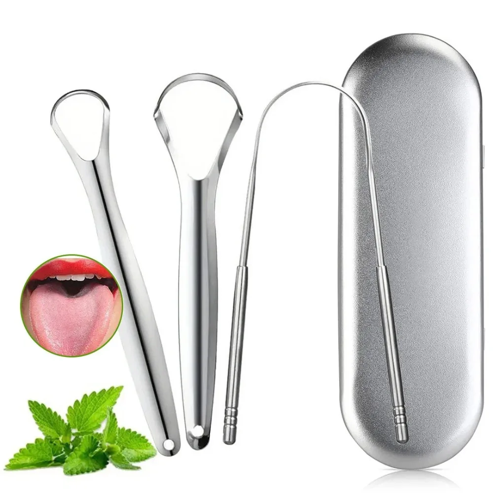 Stainless Steel Tongue Scraper Spoon Design