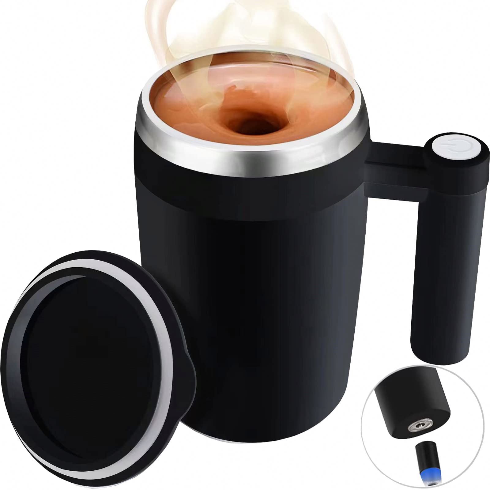 Selbstrührende Magnet-Kaffeetasse aus Edelstahl 2