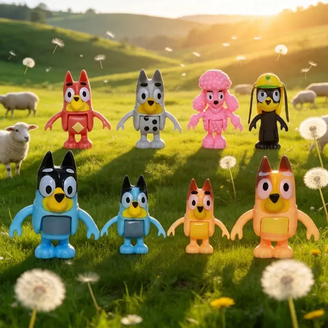 8-Piece Bluey Family Action Figure Set 4