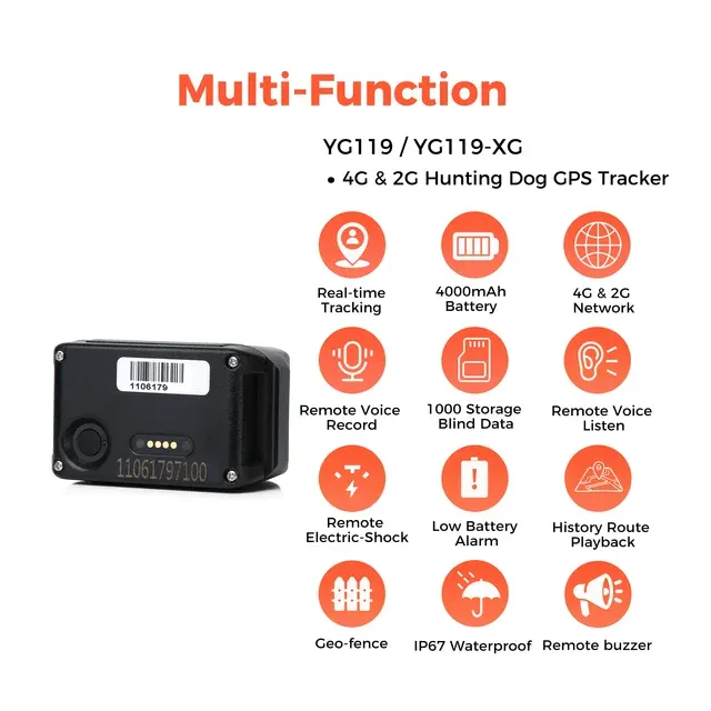 4G GPS-Tracker Halsband IP67 mit Abhörfunktion 2