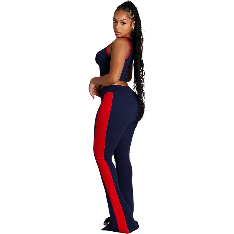 Sexy Women's Ribbed Crop Top Set 2