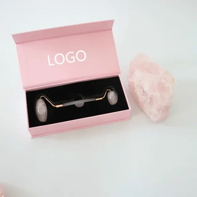 Portable Rose Quartz Facial Jade Roller And Gua 2