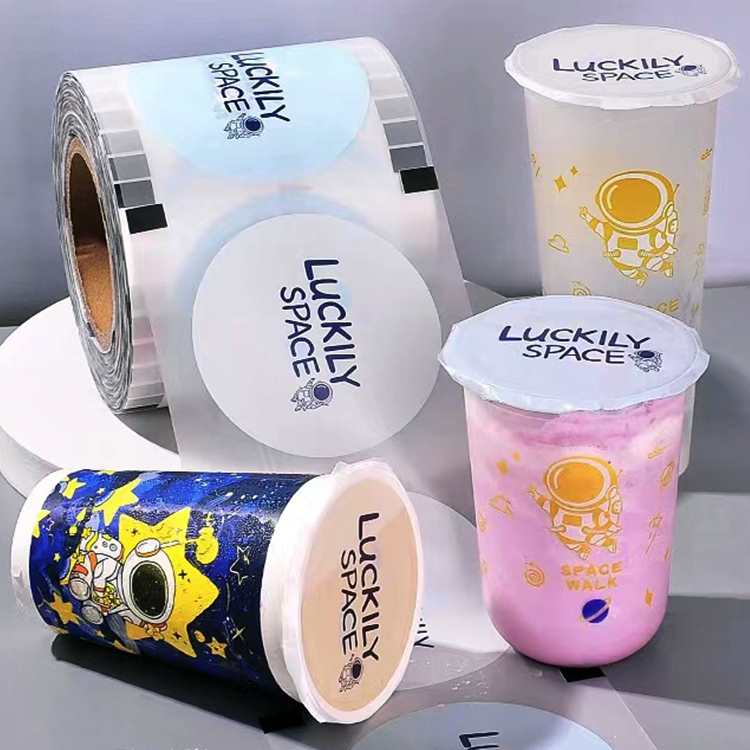 Printed 90 95mm Boba Tea Cup Sealing Film 4