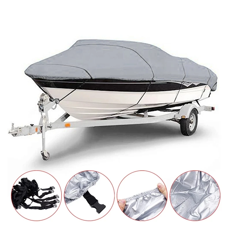 Bootsabdeckung für Yacht Outdoor-Schutz Wasserdichte Oxford-Stoff Bruchsicher Reißfest