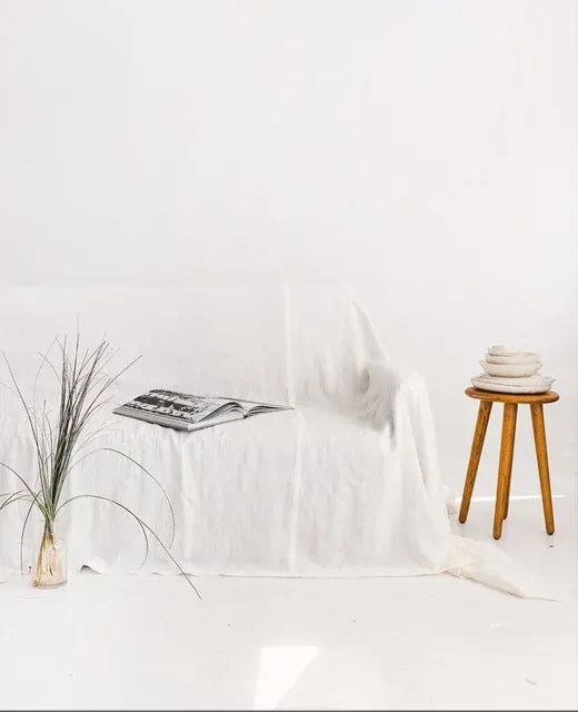 Linen Sofa Cover 2