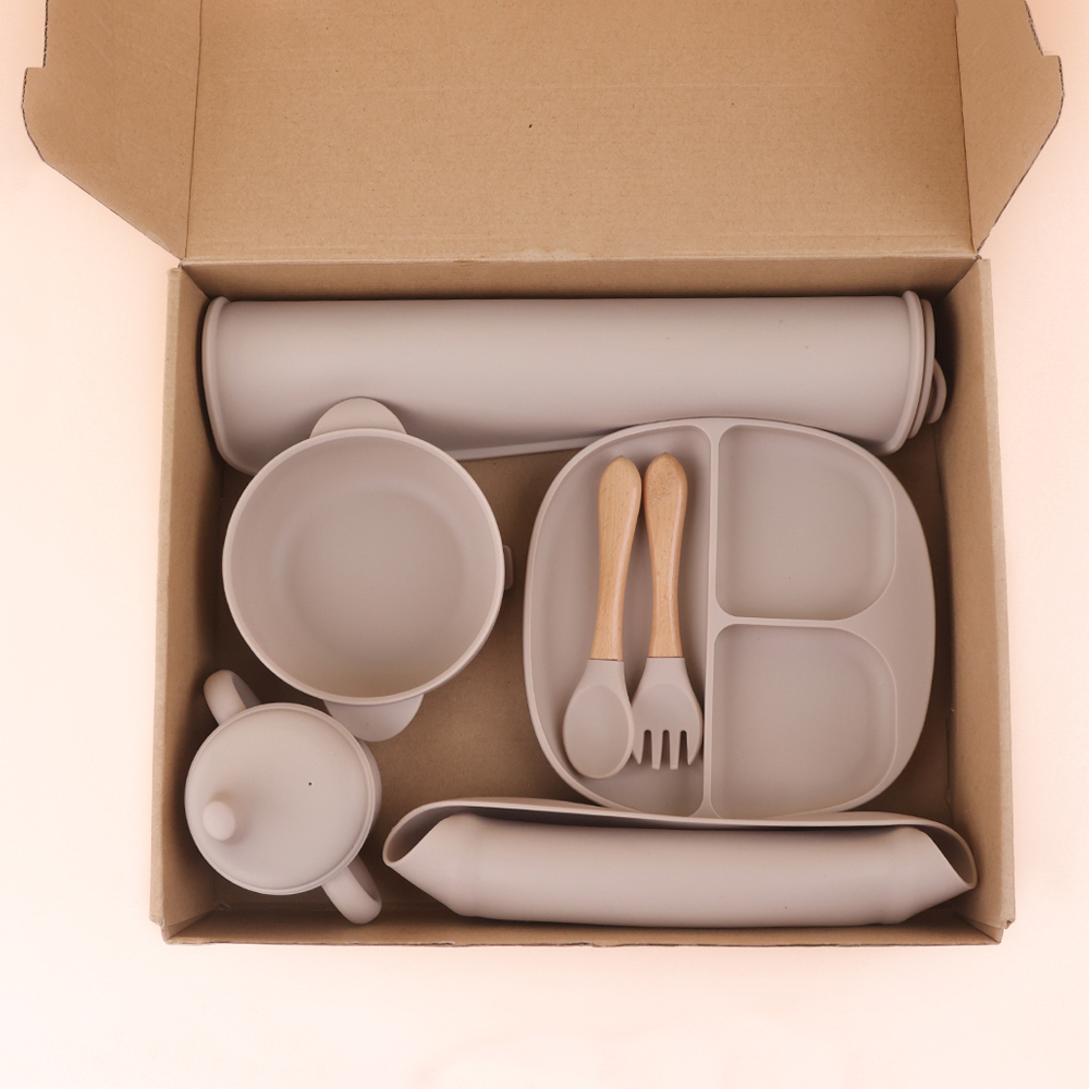 Travel Silicone Baby Suction Plate Bowl