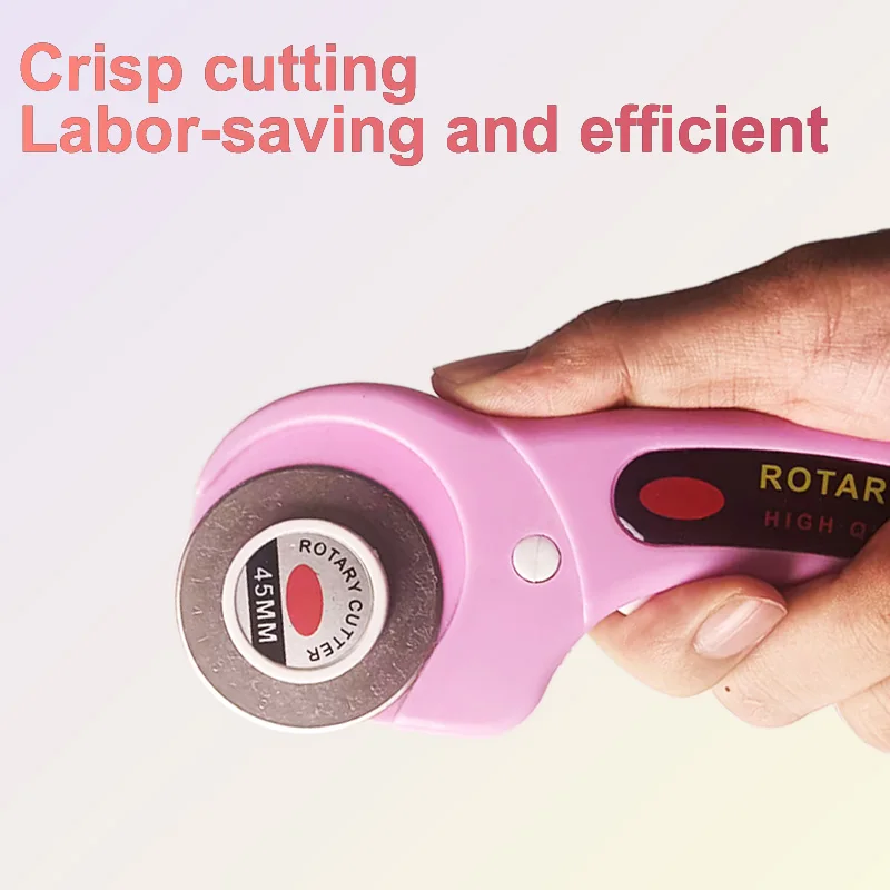 45-mm-Rotationsmesser mit Rosa Patchwork-Motiv – Farbiger Nähclip Nähstift 2