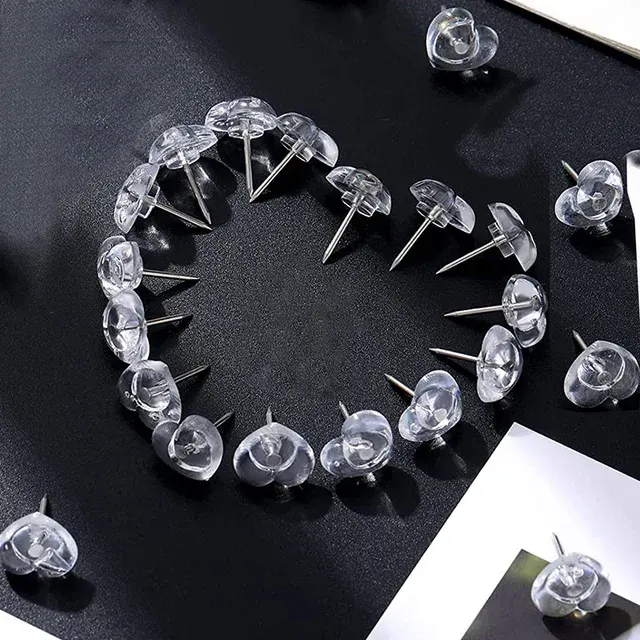Transparent Heart Pushpins for Wood Walls 2