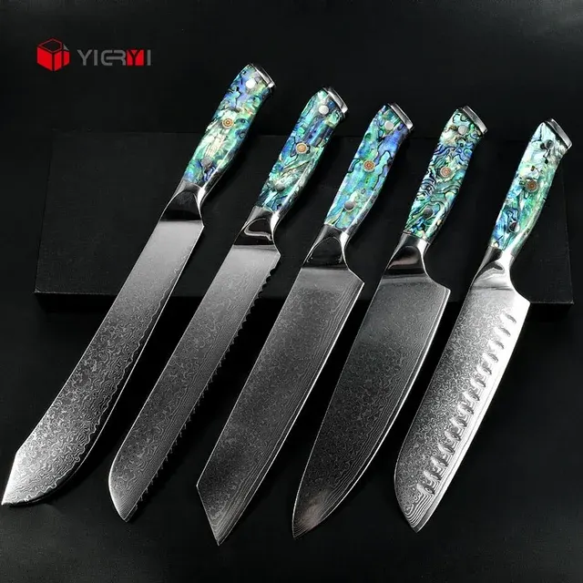 Japanese Meat Knife Set Abalone Handle 3
