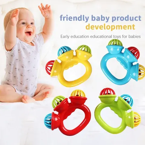 1-4PCS Baby Hand Rassel Ball Spielzeug Neugeborenen Greifen