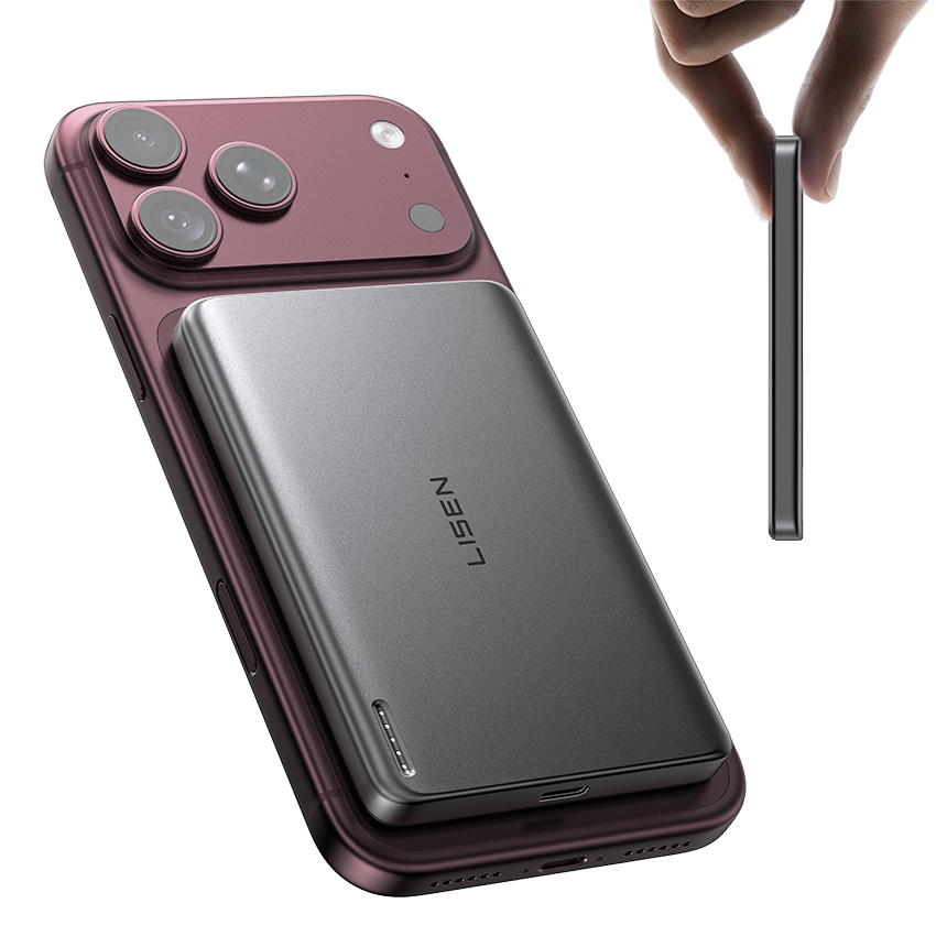 LISEN 0.4 Inch Slim Magnetic Charger 5000mAh High