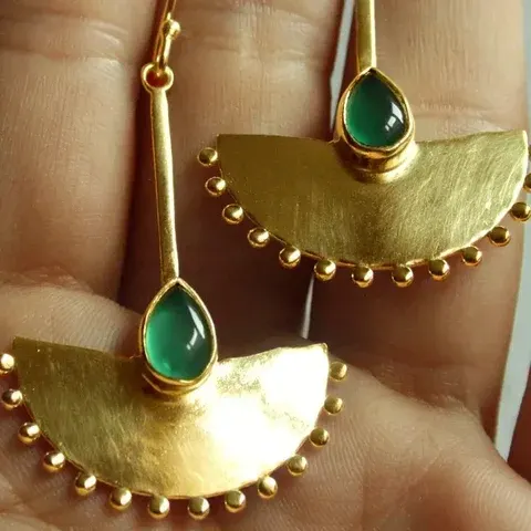 Bohemian Retro Water Drop Faux Gemstone Earrings