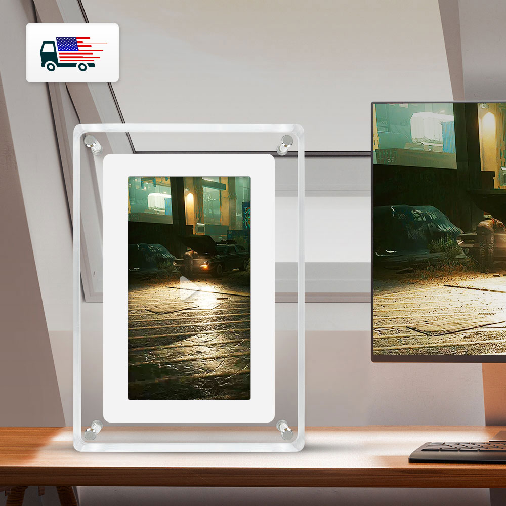 7 Inch 4GB IPS Screen Video Acrylic Portaretratos