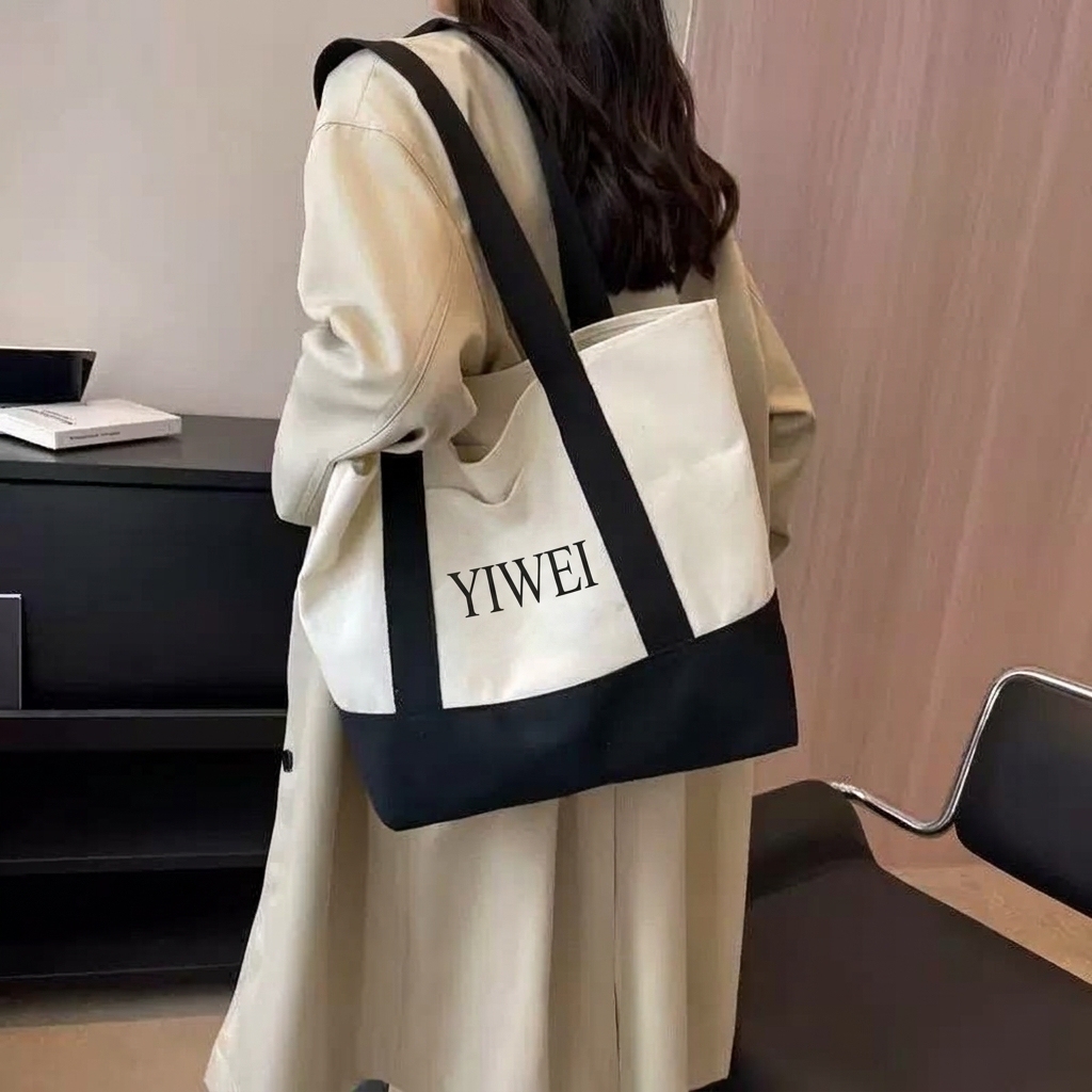 Reusable Organic Natural Cotton Canvas Tote Bag With