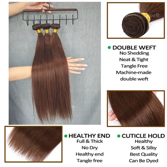 straight hair bundles with closure 3
