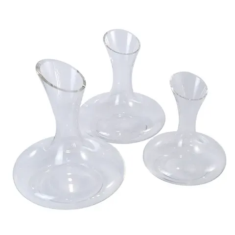 Handblown Glass Wine Pitcher Handle-Free Flared Mouth Aerator
