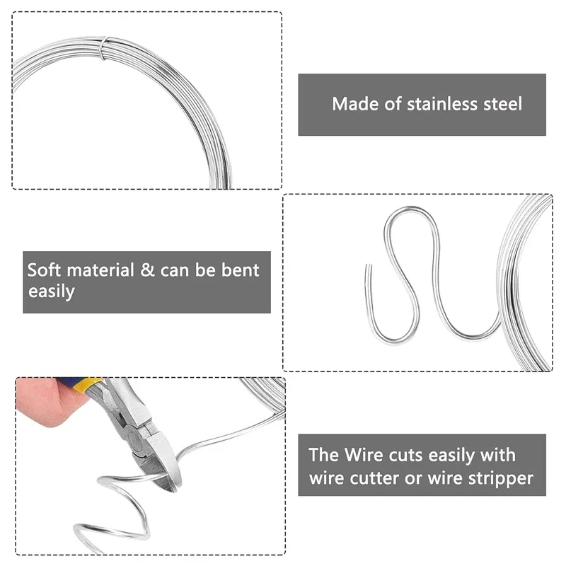 304 Stainless Steel Single Strand Wire, 0.02–3 mm 3