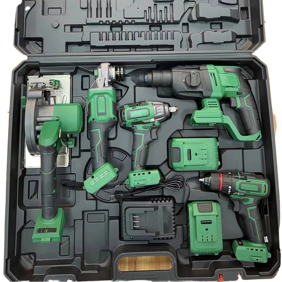 5-Piece 21V Cordless Drill Set Brushless Lithium Battery