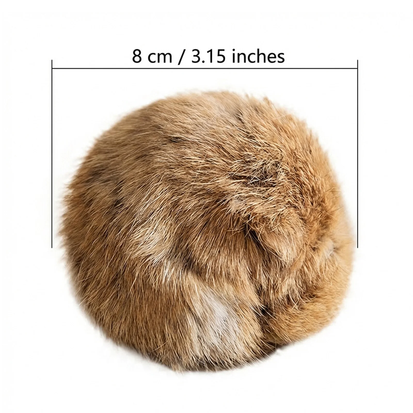 Rabbit Fur Catnip Hunting Ball, 8 cm