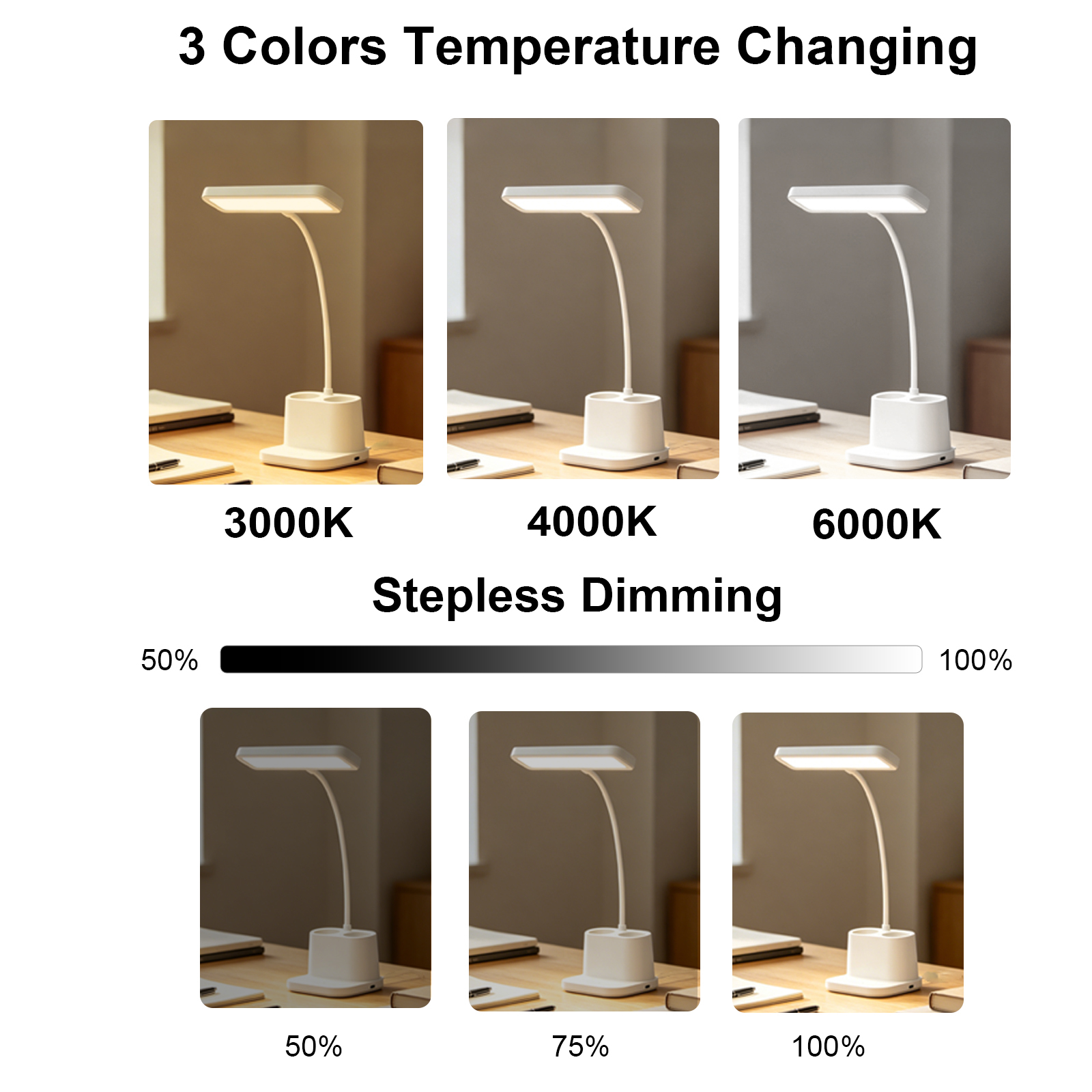 Rechargeable Gooseneck LED Desk Lamp 3