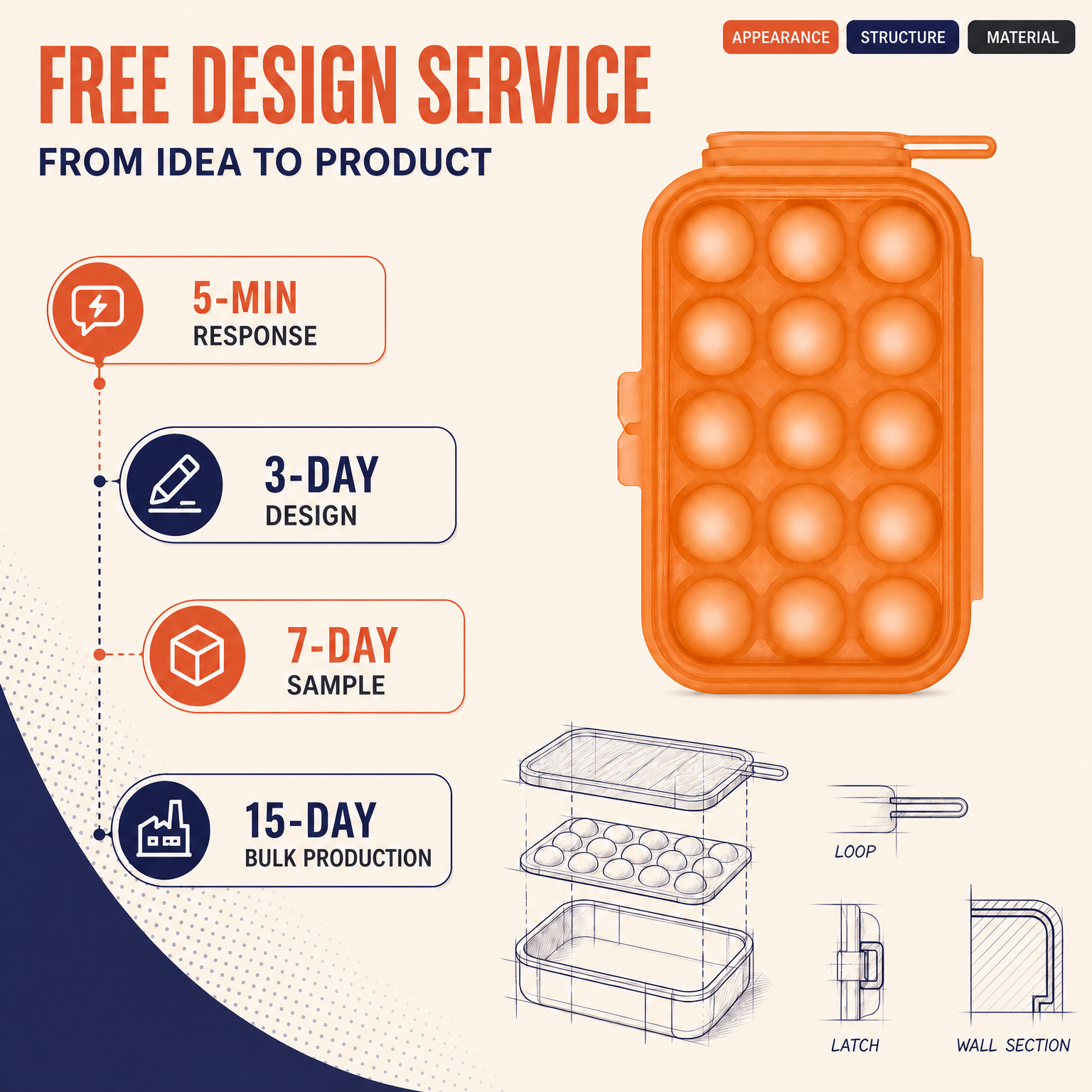 Reusable Food-Safe Silicone Ice Cube Tray 2